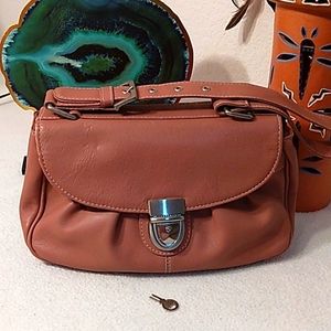 SALE! VINTAGE LAVIVE COLUMBIAN LEATHER LOCK & KEY BAG